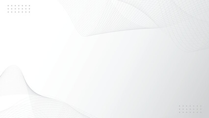 Poster - abstract modern white background with curve wave technology lines