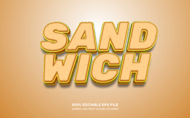Poster - sandwich 3d editable text style effect