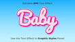 Editable EPS Text Effect of Baby for Title and Poster
