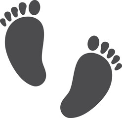 Poster - Baby footsteps icon. Kid foot marks logo