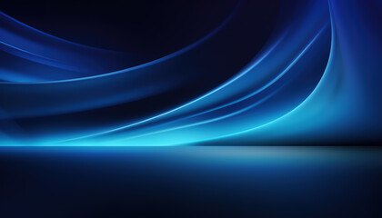 Poster - 3D Abstract Blue Background