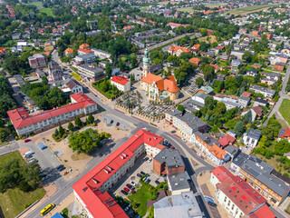 Wall Mural - Aerial view of Tychy. The city center of Tychy. Silesian Voivodeship. Poland.