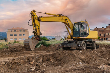 Wall Mural - Heavy machinery for the construction, moving earth