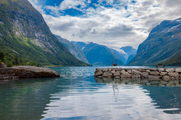 Wall Mural - Beautiful Nature Norway natural landscape.