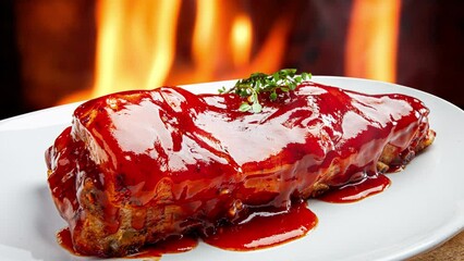 Sticker - Roasted rib with barbecue sauce