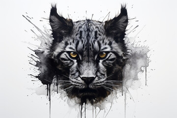  Panther Leopard Jaguar style Anime Cartoon Watercolor