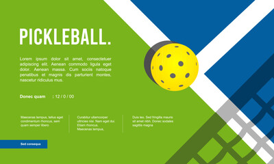 Great simple pickleball background design for any media	