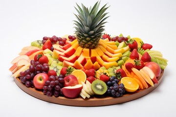 Sticker - A unique arrangement formed by various fruits placed in a flat manner