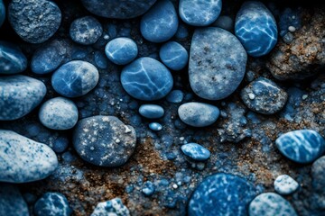 Blue natural stones background