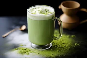 Sticker - bubble-infused Matcha green tea latte