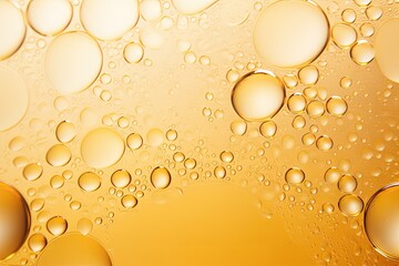 Sticker - Bubbly gold liquid backdrop made of beer or vegetable oil