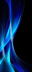 Abstract blue wave iPhone wallpaper made with Ai generative technology