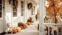 Bohemian And Fall Decor In A Porch