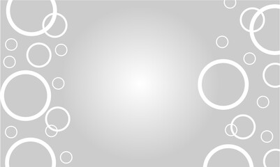 White circle shape silhouette on gradient grey background design vector