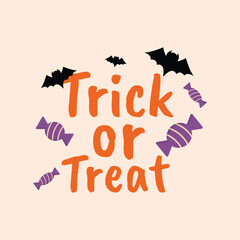Aufkleber - Trick Or Treat,Halloween Lettering Vector Design.