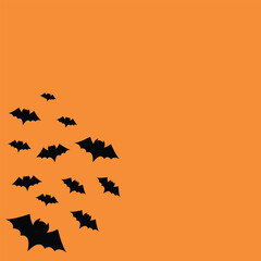 Aufkleber - Halloween And Bat Background Vector Design.
