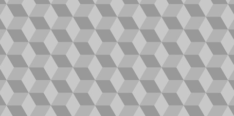 Wall Mural - Seamless geometric hexagon cube pattern background. abstract cubes geometric white and gray color hexagon technology background. digital cube honeycomb Front view of white texture for background.