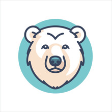 This Cute Bear Logo In Vector Illustration Adds A Touch Of Charm And Friendliness To Any Design Project.
