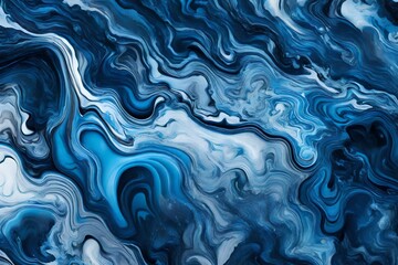 abstract blue background with waves generated by AI technology