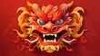 hand drawn cartoon chinese new year zodiac dragon illustration
