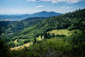 Sticker - Stiavnica Mountains, Slovakia, seasonal natural scene