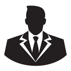 Fototapete - businessman black web icon. vector illustration