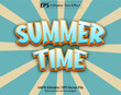 © Imran_Designer - Editable text effect - Summer time 3d Cartoon template style premium vector