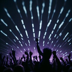 Wall Mural - Immerse yourself in the electric atmosphere of a live music concert, where vibrant energy, dynamic performances, and euphoric crowds blend to create an unforgettable experience.