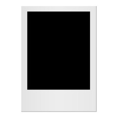 Fototapete - Empty white photo frame. Realistic vertical photo card frame mockup - stock vector
