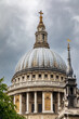 The ornate dome of St Paul's Cathedral, City of London, UK. Designed by Sir Christopher Wren and part of the London rebuilding project after the great fire of 1666.
