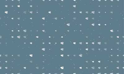Poster - Seamless background pattern of evenly spaced white police cap symbols of different sizes and opacity. Vector illustration on blue gray background with stars