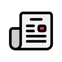 Wall Mural - Editable newspaper, newsletter vector icon. Part of a big icon set family. Perfect for web and app interfaces, presentations, infographics, etc
