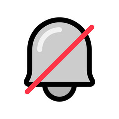 Wall Mural - Vector notification off, bell icon. Black, white background. Perfect for app and web interfaces, infographics, presentations, marketing, etc.