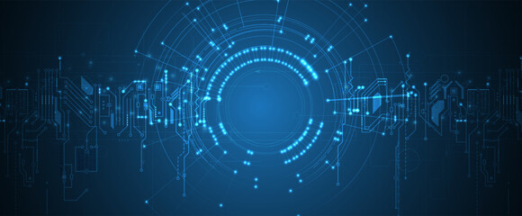 Wall Mural - Technology abstract futuristic background for internet business. Big data concept.