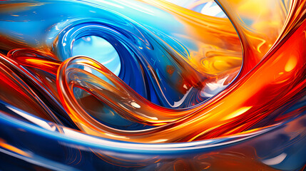 Wall Mural - Chaotic refractions in turbulent glass