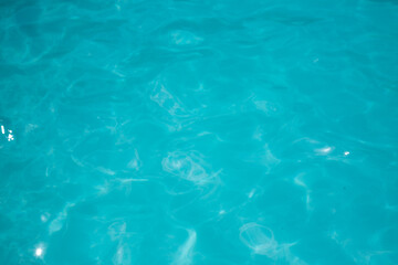 Wall Mural - Pool water, cool blue, filling the entire frame. High resolution background or texture asset.