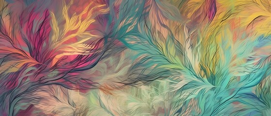 Wall Mural - Colorful abstract background. Multicolor abstract wallpaper. Vivid backgrounds. High quality drawn brushes