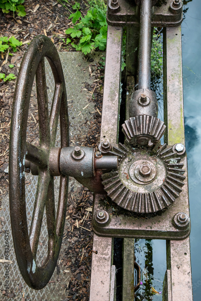 Interlocking Gear Wheels and Hand-Operated Control for Rotating the ...