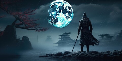 Moonlit Samurai, generative ai