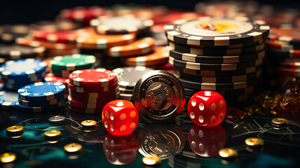 Casino cards roulette, gambling, nightlife, online casino, virtual poker, Texas Hold'em poker, karts gambling games, get lucky, gambling background banner tokens .