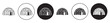 snow igloo vector icon set. frost dome vector symbol in black color