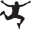 © Big Dream - Man Jumping pose vector silhouette illustration black color