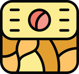Poster - Japan food box icon outline vector. Sushi menu. Cuisine asia color flat