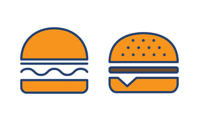 Wall Mural - Burger icon vector. burger sign and symbol. hamburger