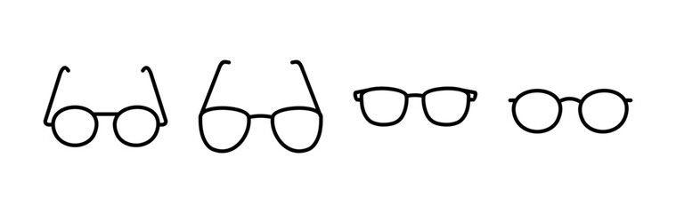 Wall Mural - Glasses icon vector. eye glasses icon. sunglasses