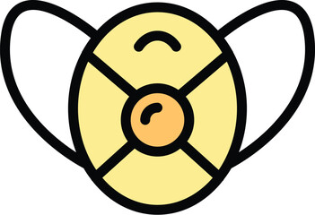 Poster - construction mask icon outline vector. repair home. hammer work color flat