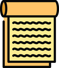 Poster - diy repair plan icon outline vector. home construction. hand wood color flat
