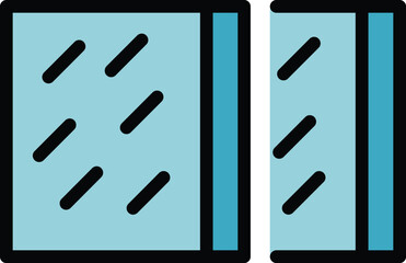 Poster - wood pattern icon outline vector. home construction. hammer design color flat