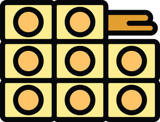 Poster - Bathroom wall icon outline vector. Home repair. Work tool color flat