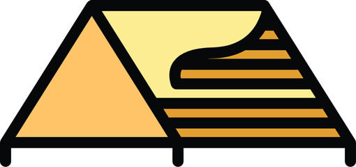 Poster - diy repair roof icon outline vector. home construction. woodwork tool color flat